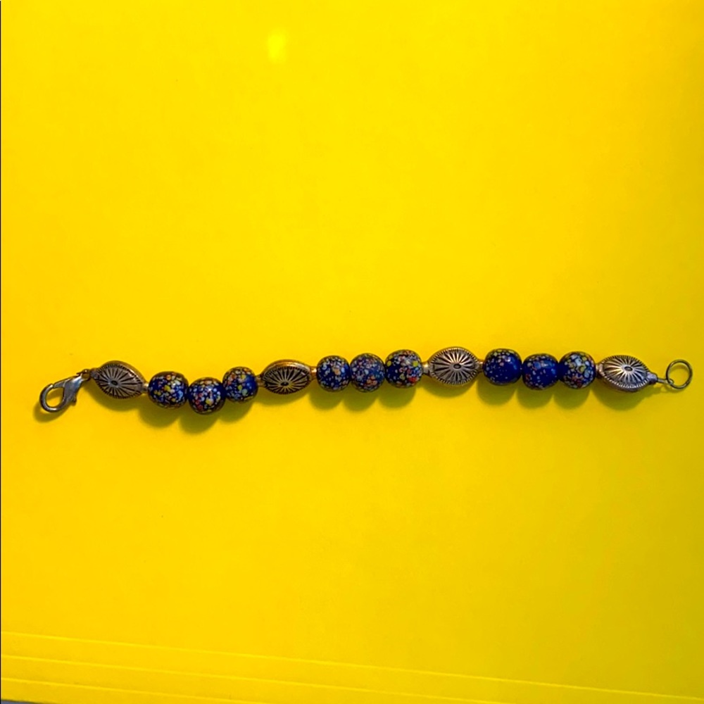 Vintage Silver and bead bracelet